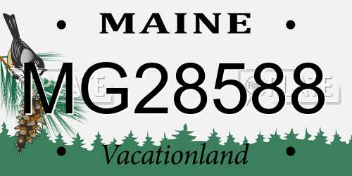 MG28588 Maine License Plate