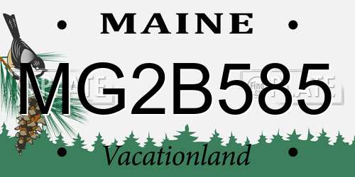 MG2B585 Maine License Plate
