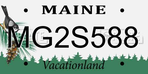MG2S588 Maine License Plate
