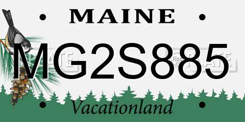 MG2S885 Maine License Plate
