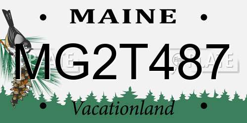 MG2T487 Maine License Plate