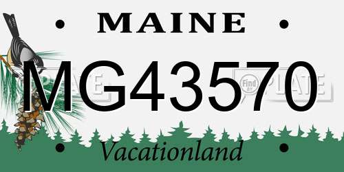 MG43570 Maine License Plate