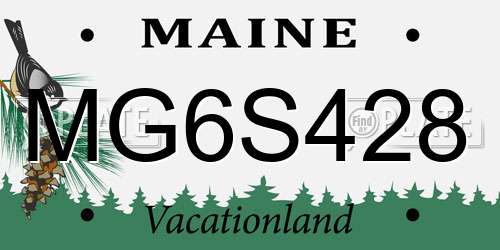 MG6S428 Maine License Plate