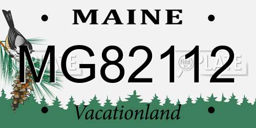 MG82112 Maine License Plate