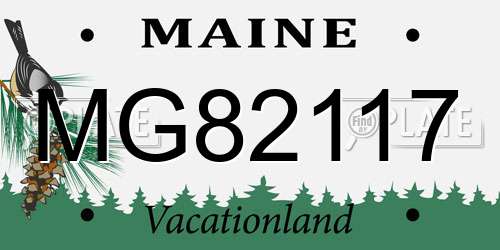 MG82117 Maine License Plate