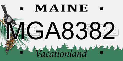 MGA8382 Maine License Plate