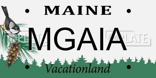 MGAIA Maine License Plate