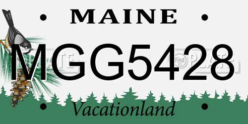 MGG5428 Maine License Plate
