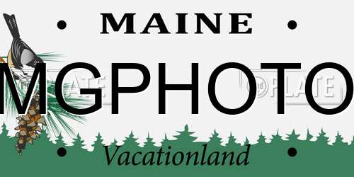 MGPHOTO Maine License Plate