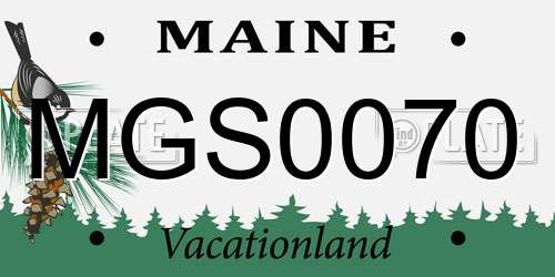 MGS0070 Maine License Plate
