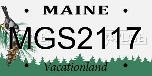 MGS2117 Maine License Plate