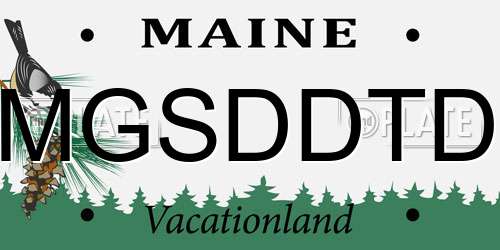 MGSDDTD Maine License Plate