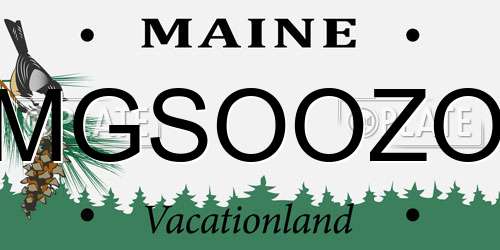 MGSOOZO Maine License Plate
