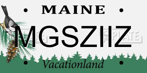 MGSZIIZ Maine License Plate