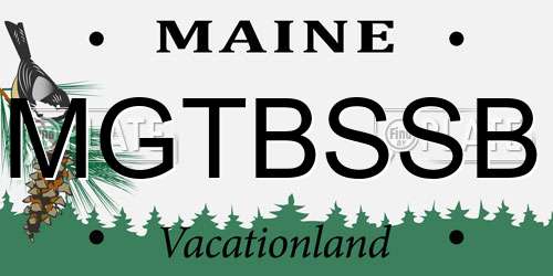MGTBSSB Maine License Plate