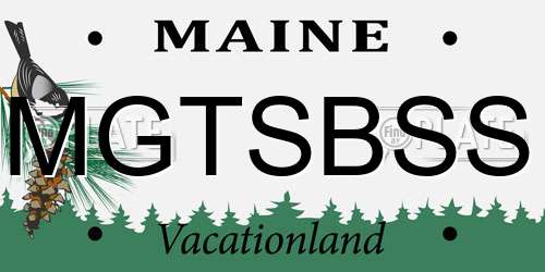 MGTSBSS Maine License Plate