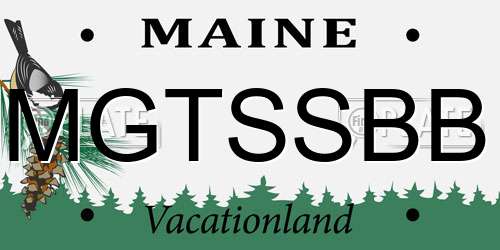 MGTSSBB Maine License Plate