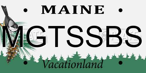 MGTSSBS Maine License Plate