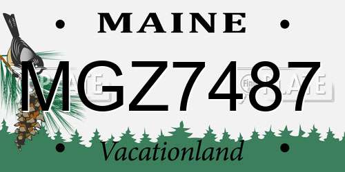 MGZ7487 Maine License Plate