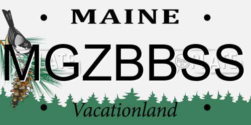 MGZBBSS Maine License Plate