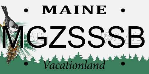 MGZSSSB Maine License Plate