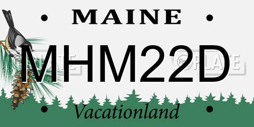 MHM22D Maine License Plate