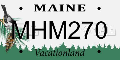 MHM270 Maine License Plate