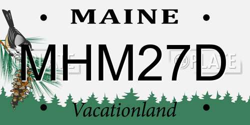 MHM27D Maine License Plate