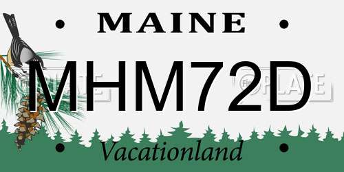 MHM72D Maine License Plate