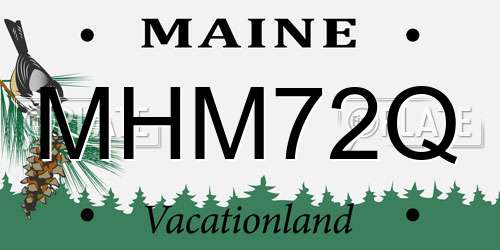 MHM72Q Maine License Plate
