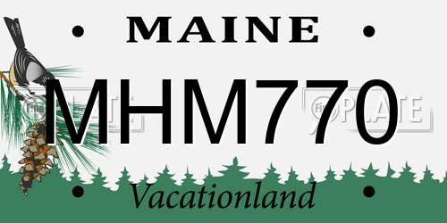 MHM770 Maine License Plate
