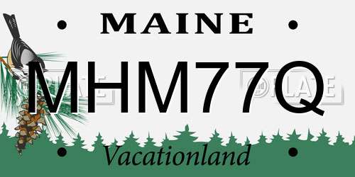 MHM77Q Maine License Plate