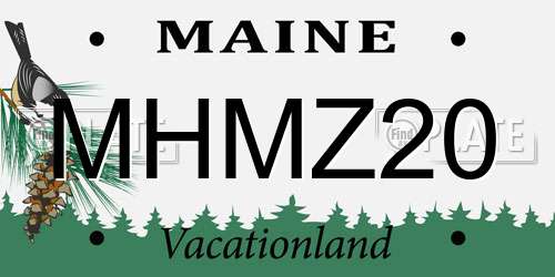 MHMZ20 Maine License Plate