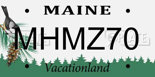 MHMZ70 Maine License Plate