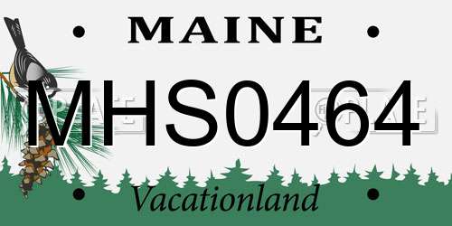 MHS0464 Maine License Plate
