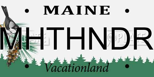 MHTHNDR Maine License Plate