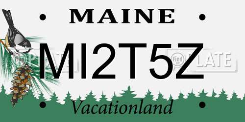 MI2T5Z Maine License Plate