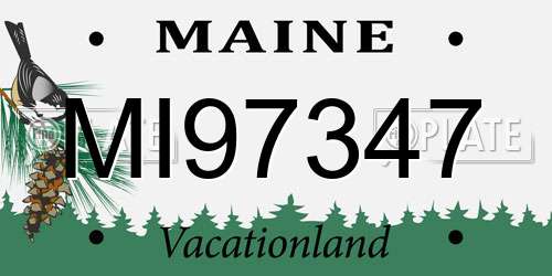 MI97347 Maine License Plate