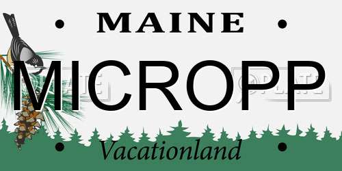 MICROPP Maine License Plate