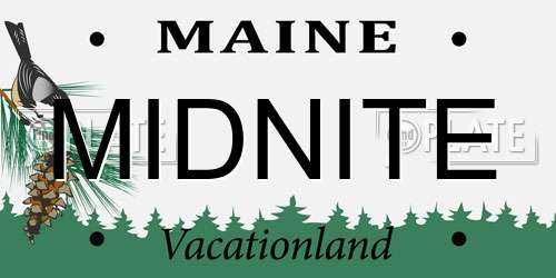 MIDNITE Maine License Plate