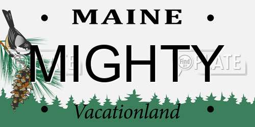 MIGHTY Maine License Plate