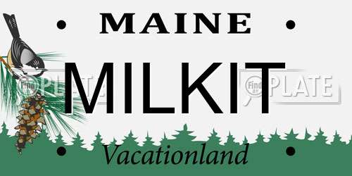 MILKIT Maine License Plate