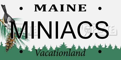 MINIACS Maine License Plate