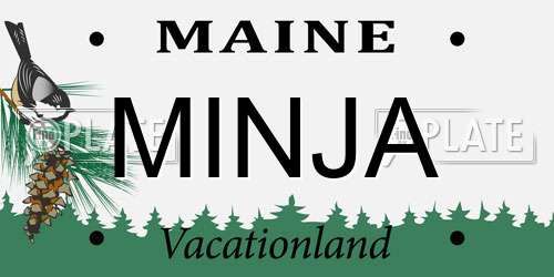 MINJA Maine License Plate