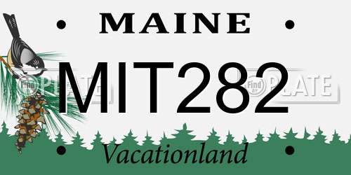 MIT282 Maine License Plate