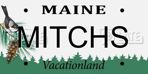 MITCHS Maine License Plate