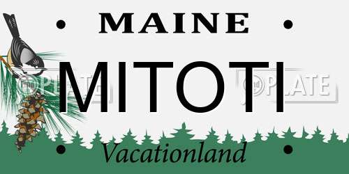 MITOTI Maine License Plate