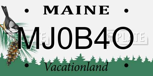 MJ0B4O Maine License Plate