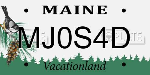 MJ0S4D Maine License Plate