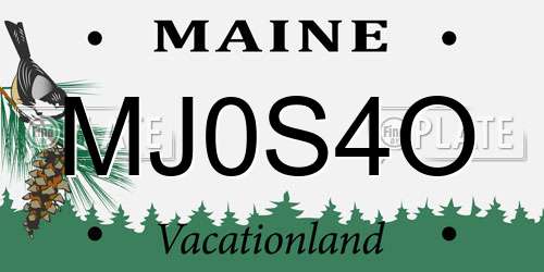 MJ0S4O Maine License Plate